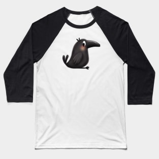 Cute Crow Drawing Baseball T-Shirt